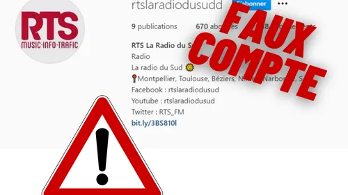 Arnaque : attention au faux compte RTS sur Instagram 
